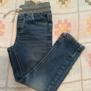 Cat & Jack Blue Jeans with Gray Waistband